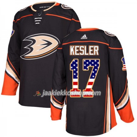 Miehille NHL Anaheim Ducks Pelipaita Ryan Kesler 17 Adidas 2017-2018 Musta USA Flag Fashion Authentic